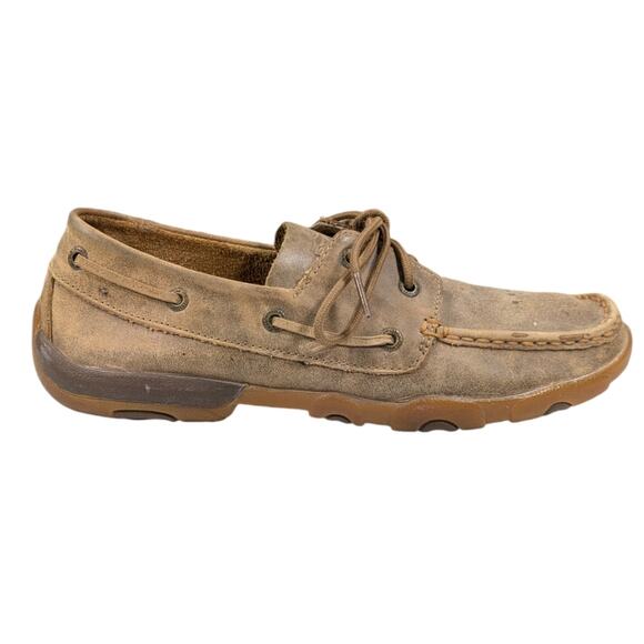Twisted X Boat Shoe Driving Moccasins GUC $120 Size 9M S3064 - Picture 2 of 11